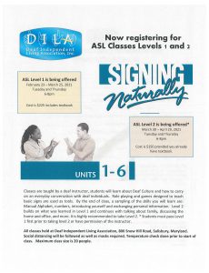 Spring2021 ASL Classes
